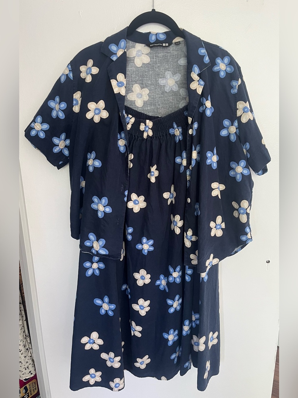 Blue Floral Two-Piece Set